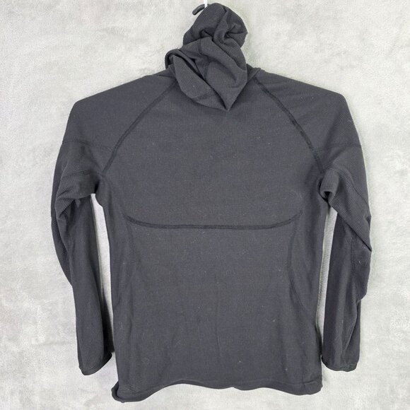 Womens Adidas Black Full Zip Hooded Jacket Zippered Pockets Polyester Size M - Picture 4 of 8